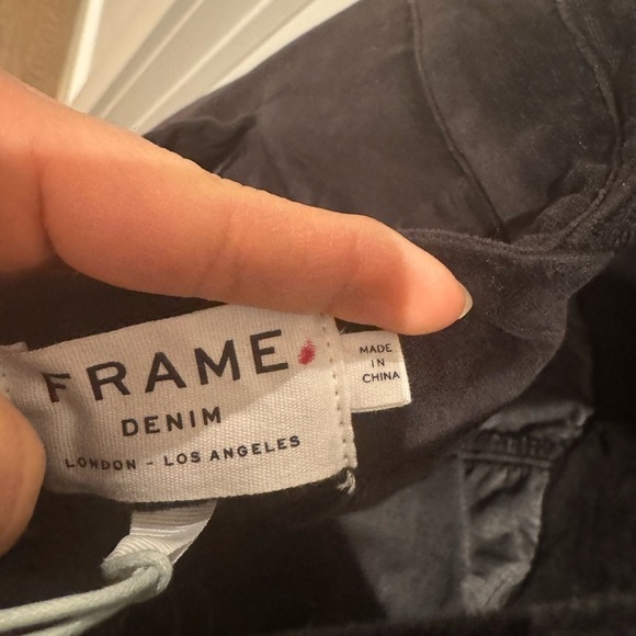 NEW Frame Denim Le Velveteen Jumpsuit Charcoal Black Velvet Overalls M y2k. D - Picture 7 of 12